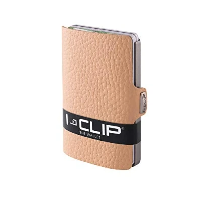 Afbeelding van I CLIP Original Mini Portemonnee met Geldclip Slanke Leren Premium Kaartetui Pure Natuur