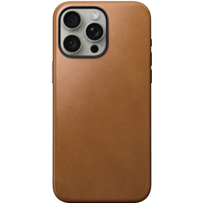 Afbeelding van Nomad Modern Leather Case Magsafe iPhone 15 Pro Max tan NM01620785