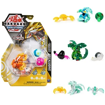Afbeelding van BAKUGAN &#039;Evolutions&#039; Power Up 3 pack met 1 Platinum Series (met metalen kern) en 2 nanogan (mini voor extra B power), verschillende varianten