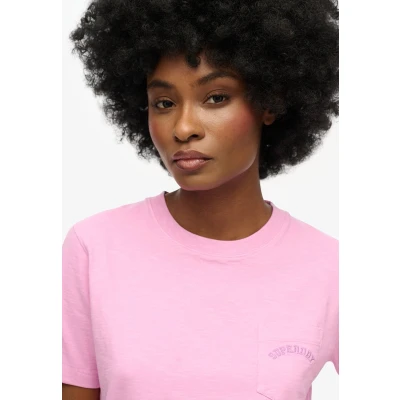 Afbeelding van Superdry Essential LOGO Garment DYE Tshirt basic, Dames, Maat: 44, Lilac chiffon