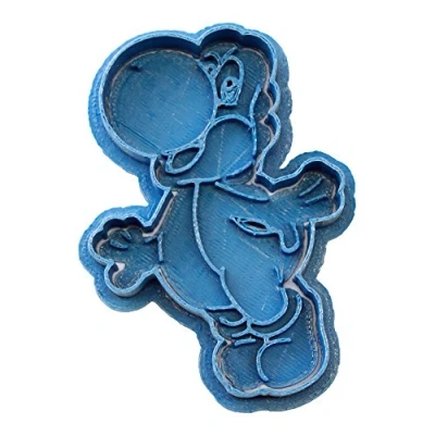 Afbeelding van Cuticuter, Yoshi, Mario Bros, uitsteekvorm, kleur: blauw, afmetingen: 8 x 7 1,5 cm