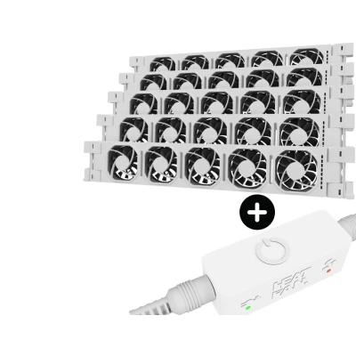Afbeelding van Heatfan 5 Radiatorventilator Cinco Wit + Touch Sensor