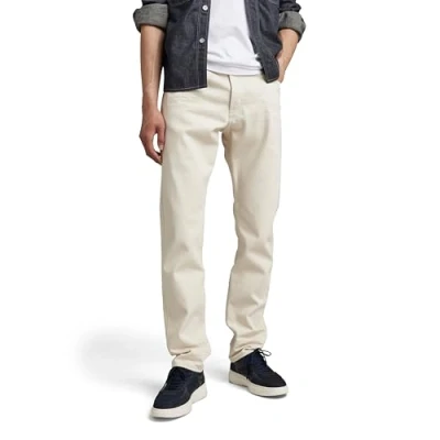 Afbeelding van G Star Triple A Regular Straight leg jeans, Heren, Maat: 32x32, Ecru