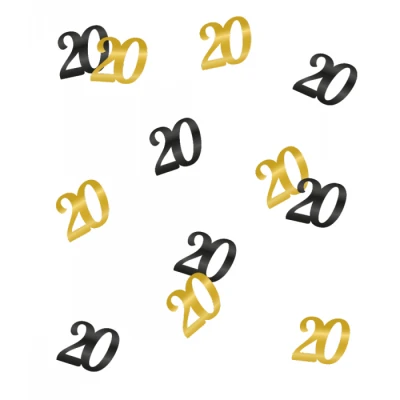 Afbeelding van Confetti Tafeldecoratie 20 jaar Classy per zakje van 14 gram