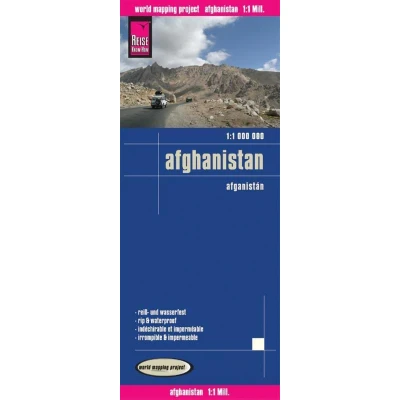 Afbeelding van Afghanistan 1:1.000.000: Kartenbild 2seitig, Exakte Höhenlinien, Höhenschichten Relief, GPS tauglich durch Gradnetz, klassifiziertes Straßennetz, ausführlicher Ortsindex