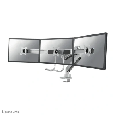 Afbeelding van NM D775DX3SILVER is een gasgeveerde bureausteun met crossbar en hendel voor flat screens t/m 27 inch (68,6 cm).