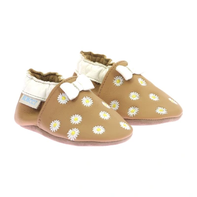 Afbeelding van Robeez Sunny Spring Pantoffels voor kinderen, Maat: 30/31, Camel/clair Leer