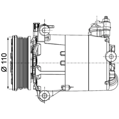 Afbeelding van Compressor, airconditioning MAHLE ACP 1357 000P