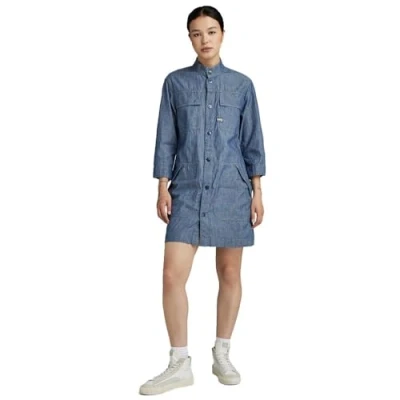 Afbeelding van shirt jurk, Blauw (Rinsed D24745 d186 082), L