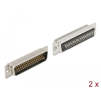 Afbeelding van Delock D Sub HD 50 pins connector metaal, soldeer versie, 2 stuks De