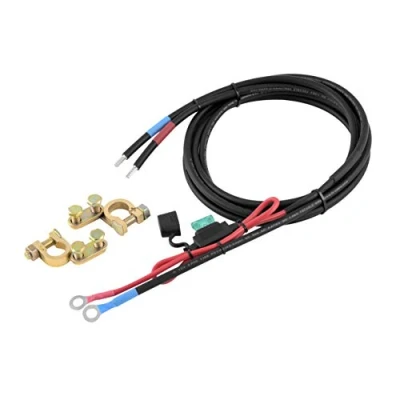 Afbeelding van Enjoy Solar® 6mm² 1,5m batterijkabel voor professionele verbinding zonne laadregelaar en batterij met zekering accu poolklemmen (1,5m M8 30A poolklemmen)
