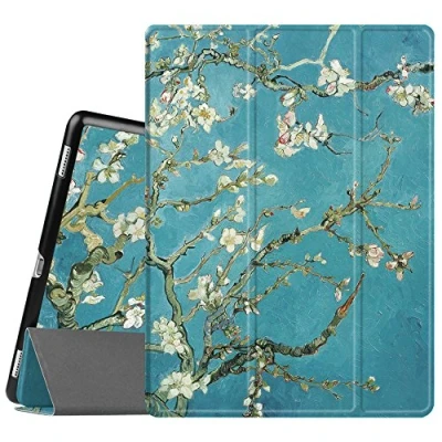 Afbeelding van Fintie Hoes voor iPad Pro 12,9 inch (2e en 1e generatie, model 2017 2015), ultra slank, superlicht, standaard, beschermhoes met automatische slaap /waakfunctie, (Z Bloesem)