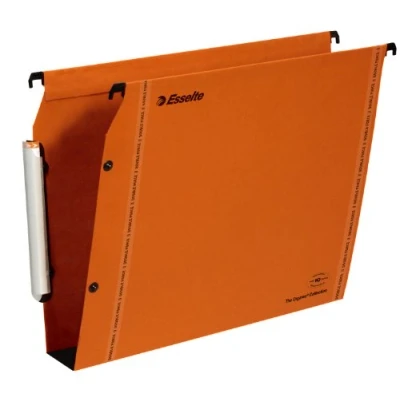 Afbeelding van Esselte Orgarex Laterale Hangmap 50 mm bodem A4 25 stuks Oranje Voor Thuiswerken Ideaal Thuiskantoor