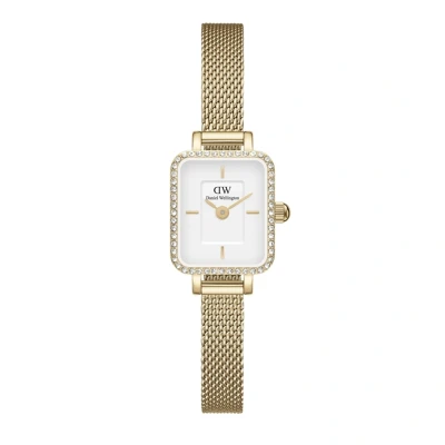 Afbeelding van Daniel Wellington Quadro MINI Lumine Bezel Horloge, Dames, Maat: One Size, Gold