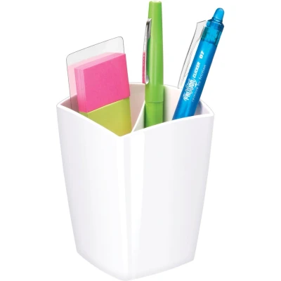 Afbeelding van 12x Gloss by CEP potloodbakje met 2 vakken, wit