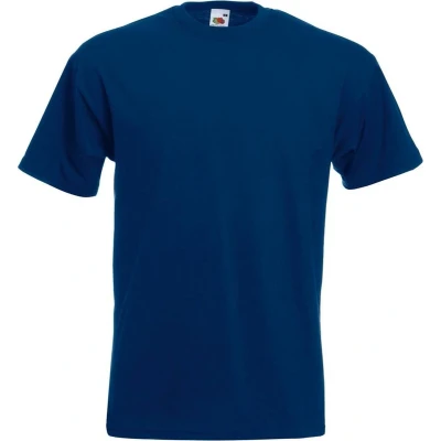 Afbeelding van Fruit Of The Loom Heren Super Premium T shirt met korte mouwen en ronde hals (Marine)