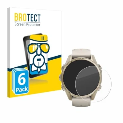 Afbeelding van BROTECT Screenprotector voor Garmin Fenix 8 (43 mm) Folie Beschermfolie Beschermglas transparant (6 Stuks)