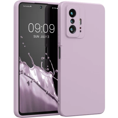 Afbeelding van kwmobile telefoonhoesje compatibel met Xiaomi 11T / Pro hoesje Zachte case voor smartphone Back cover in mauve