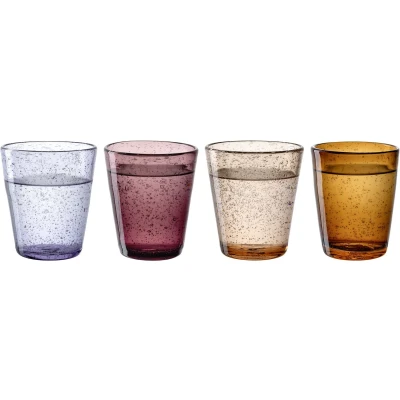 Afbeelding van Glazenset Leonardo Burano Warm Colors 330ml (Set van 4)