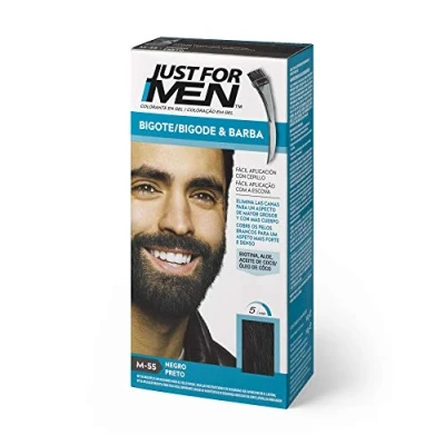 Afbeelding van Just For Men Colorante En Gel Bigote, Barba Y Patillas #black 15 Ml