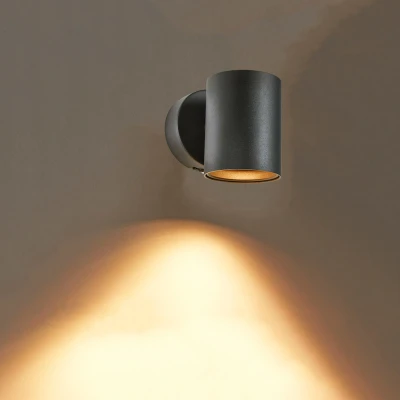 Afbeelding van Wandlamp Elmont 1 Zwart Rond