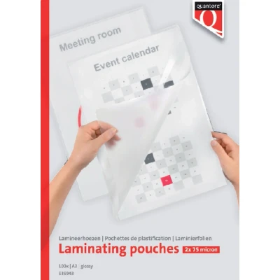 Afbeelding van Lamineerhoes Quantore A3 2x75micron 100stuks