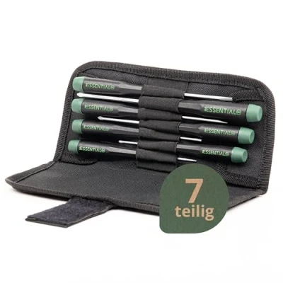 Afbeelding van Wiha Essential precisieschroevendraaierset 7 delig + tas fijnmonteur schroevendraaier mini reparatieset voor bril, camera, laptop (45896)