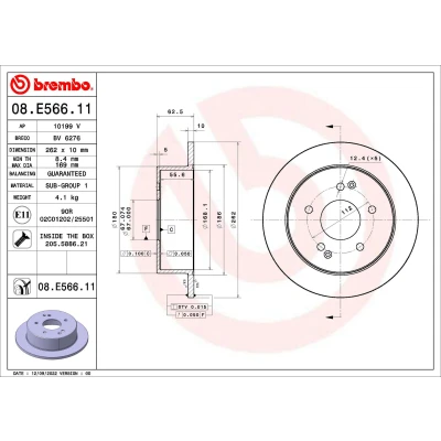 Afbeelding van Brembo Remschijven 08.E566.11