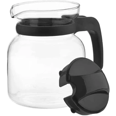 Afbeelding van MGE Koffiekan Universele Glazen Koffiezetter Thermische Theepot voor Koffiezetapparaten Melitakan met Deksel Inhoud 650 mL