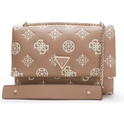 Afbeelding van Guess Deesa LOGO Handtas, Dames, Maat: One Size, Taupe
