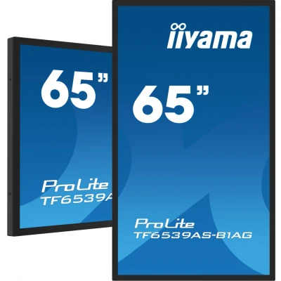 Afbeelding van iiyama TF6539AS B1AG beeldkrant Digitale signage flatscreen 163,8 cm (64.5&quot;) LED 500 cd/m² 4K Ultra HD Zwart Touchscreen Type processor Android 24/7