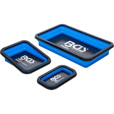 Afbeelding van BGS 74501 Magnetische hechtschalenset, siliconen, opvouwbaar, 3 delig