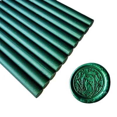 Afbeelding van Amtol 10 stuks Pine Green Sealing Wax Sticks voor Seal Stempel, Lijmpistool, Geweldig Bruiloft Uitnodigingen, Wijnpakketten, Kaarten Enveloppen, Geschenkverpakking Pijngroen)