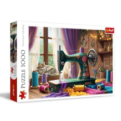 Afbeelding van Trefl Mijn kleermakersatelier Puzzel 1000 stukjes Legpuzzel met afbeelding van een kleermakersatelier, voor volwassenen en kinderen vanaf 14 jaar
