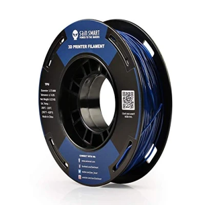 Afbeelding van SainSmart flexibel TPU 3D print filament, 1,75 mm, 250 g, maatnauwkeurigheid +/ 0,05 Galaxy Blue