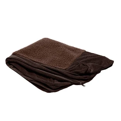 Afbeelding van Furhaven Vervangende hoes voor hondenbed, sherpa en chenille bankstijl, machinewasbaar koffie, groot