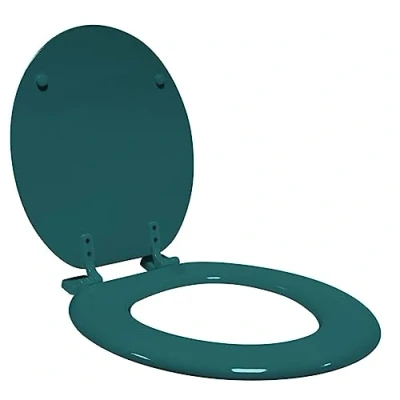 Afbeelding van MDF wc bril petrol deksel gekleurd effen kleur