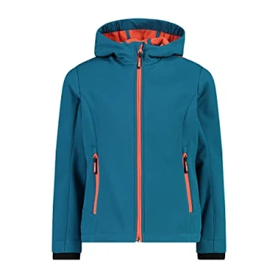 Afbeelding van CMP Softshelljas voor kinderen met vaste capuchon, Deep Lake Campari, 176