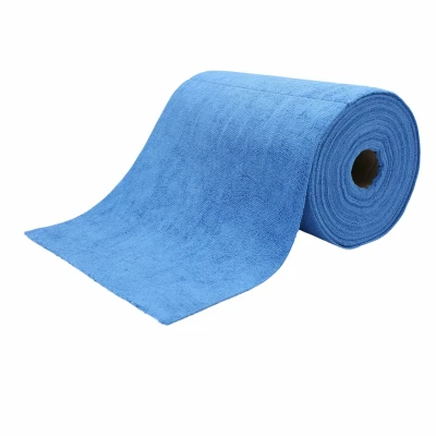 Afbeelding van Poetsdoek op rol 75stuks Blauw