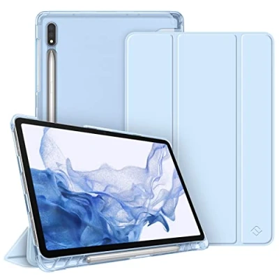 Afbeelding van Fintie Hoes voor Samsung Galaxy Tab S7 11&#039;&#039; 2020 SM T870(Wi Fi) T875(LTE) met S pennenhouder, lichtgewicht SlimShell doorschijnende matte standaard achterkant, Auto Wake/Slaap, Hemelsblauw
