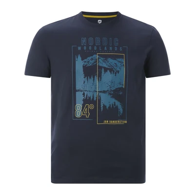 Afbeelding van Jan Vanderstorm loose T shirt MAGNUSVIK Plus Size blauw