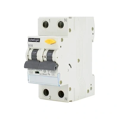 Afbeelding van asvendo Elektro/Schelinger/aardlekschakelaar met geïntegreerde stroomonderbreker/FI LS schakelaar/6 kA/30 mA/B of C 16 A 25 (B 16A)