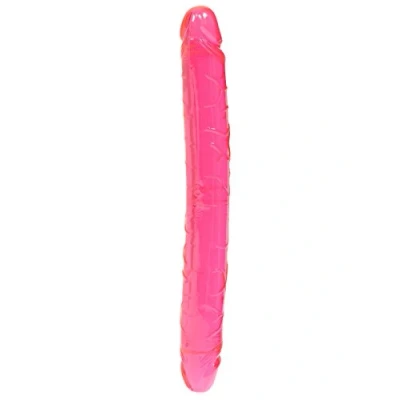 Afbeelding van Seven Creations Double Dong Pink Clear Soft Dildo
