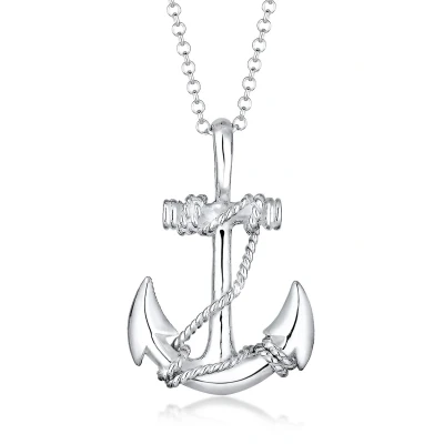 Afbeelding van Kuzzoi Anchor Maritim Ketting silvercoloured, Heren, Maat: 55, Silver coloured