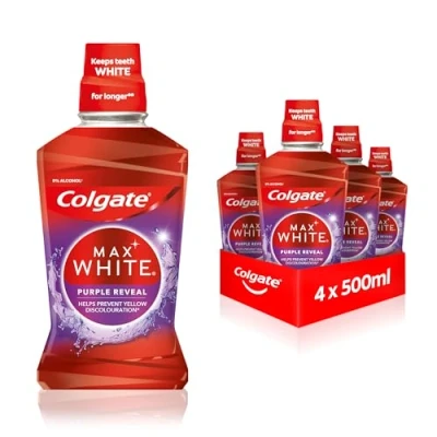 Afbeelding van Colgate Max Wit Paars Mondwater 4x500ml