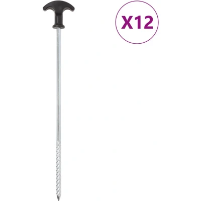 Afbeelding van Tentharingen 12 st 7 mm 30 cm gegalvaniseerd staal