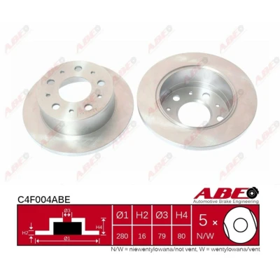 Afbeelding van ABE Remschijven C4F004ABE