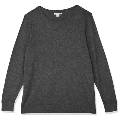 Afbeelding van Amazon Essentials vrouwen lichtgewicht ronde hals trui,Houtskool Hei,XS S