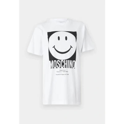 Afbeelding van Moschino Tshirt print, Dames, Maat: XS, Multi white