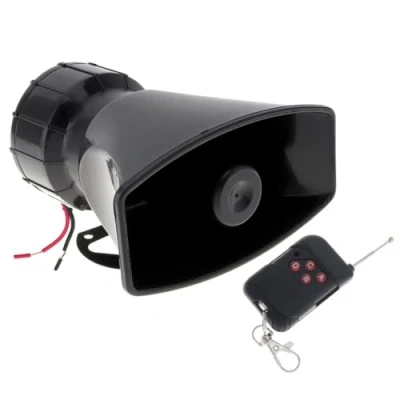Afbeelding van ePathChina Luide autosirene met 7 verschillende tinten, voertuighoorn voor ambulance, sirene, verkeersgeluiden, zwarte afstandsbediening, 12 V, 100 W
